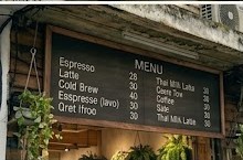 Coffee Lounge cafe menu board